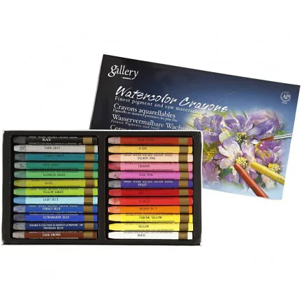 Gallery Aquarell, gemischte Farben, L: 9,3 cm, 24 Stk./1 Packung