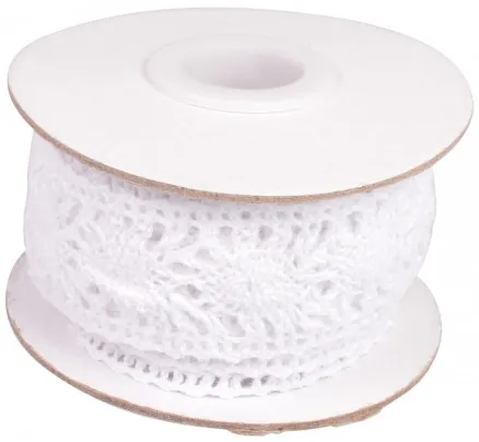 Infinity Hearts Spitze/Spitzenband Weiß 25mm 2,5m