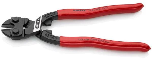 Knipex KNIPEX CoBolt® Kompakte Bolzenschneider schwarz atramentiert, kunststoffbeschichtet 200 mm