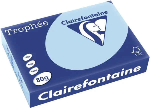 Q-connect Trophee Kopierpapier A4 80g Pastellblau 500 Blatt