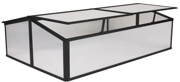 Schwarzes Mini-Gewächshaus 120x80x37cm