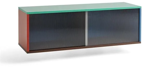 HAY Colour Cabinet Regal mit Glastüren Medium Mehrfarbig
