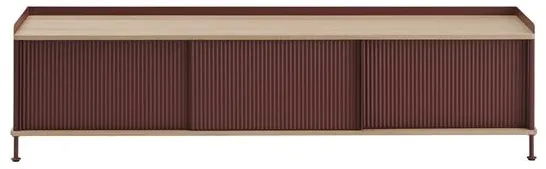 Muuto Enfold Sideboard 186x45 Eiche/Deep Red