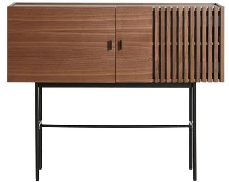 Woud Array Sideboard Nussbaumfurnier/Schwarz 120 cm