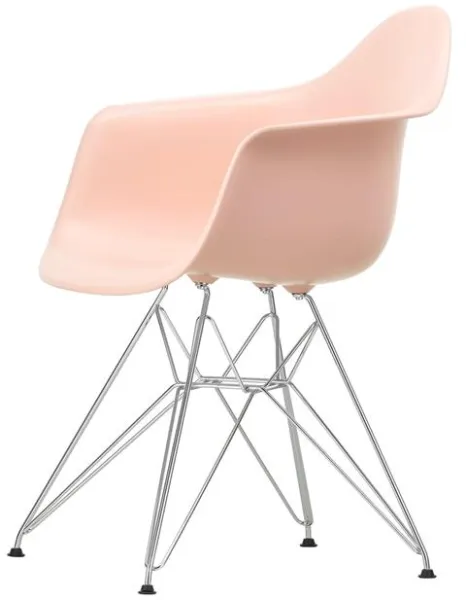 Vitra Eames Plastic DAR Esszimmerstuhl RE Pale Rose/Chrom